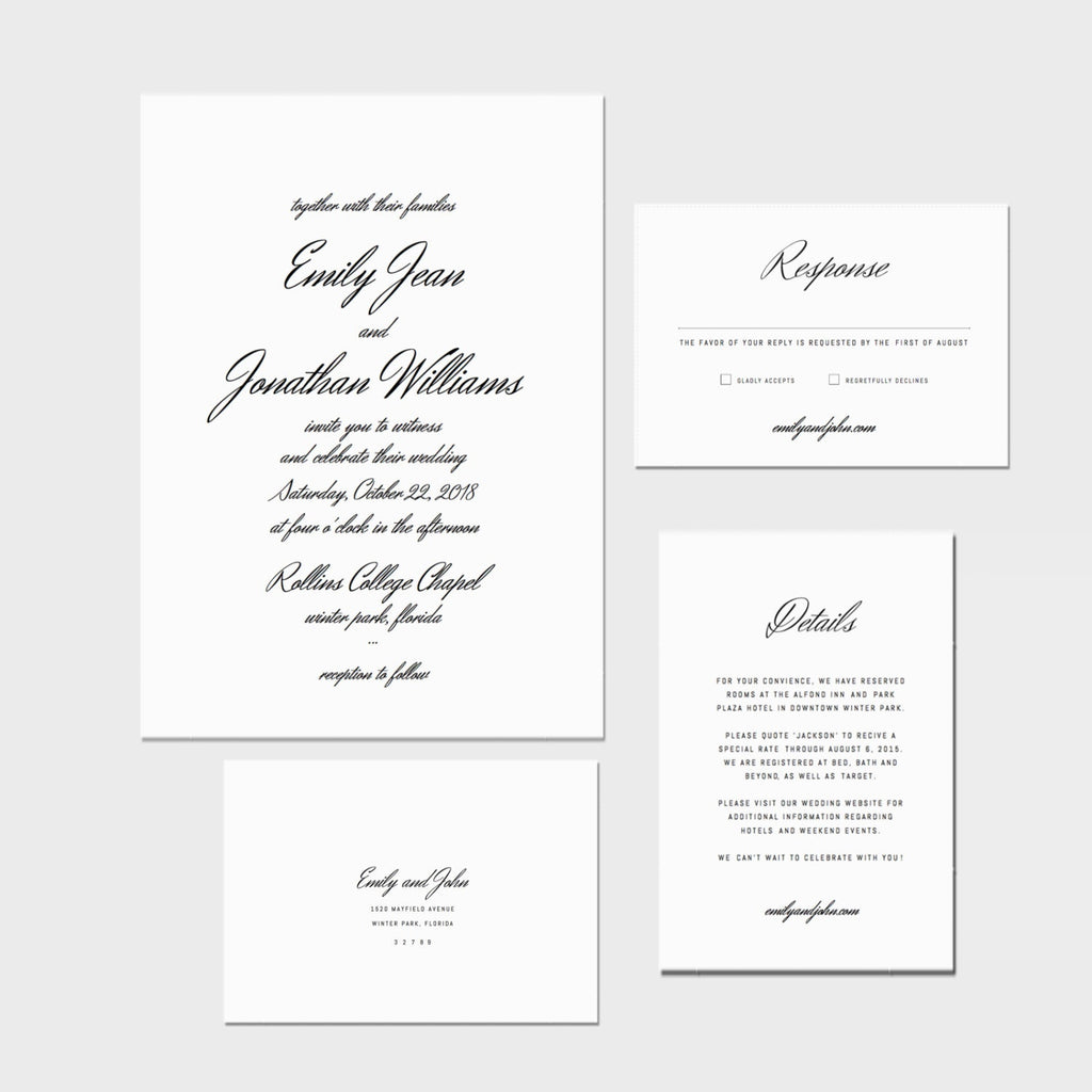 Printable Wedding Invitation Suite: Editable Heriot Template (PDF)