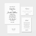 Printable Wedding Invitation Suite: Editable Heriot Template (PDF)