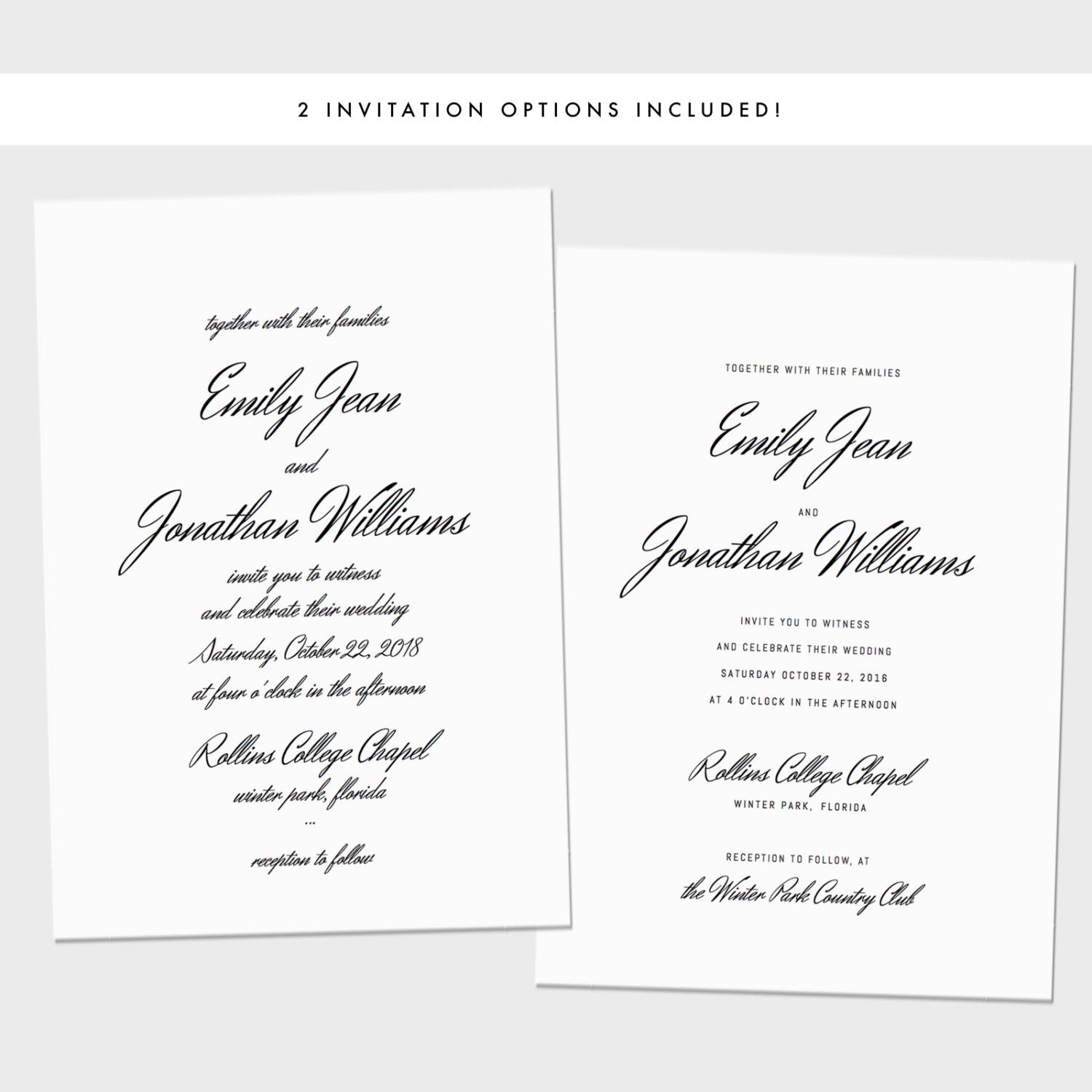 Printable Wedding Invitation Suite: Editable Heriot Template (PDF)