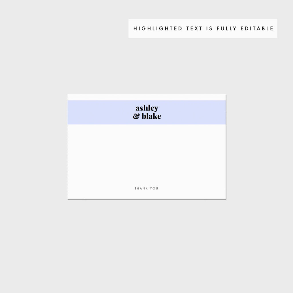 Modern Black & White Thank You Card Template: Instant PDF Download