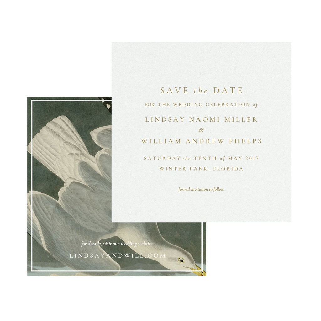 Vintage Birds Save the Date Template: Rustic Printable (PDF Instant Download)