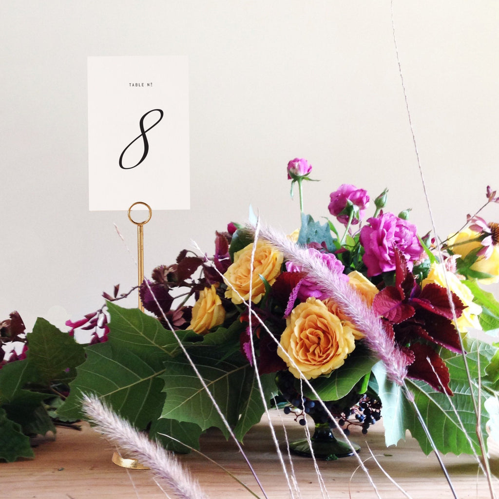 Vintage Script Wedding Table Number Template (PDF Instant Download)
