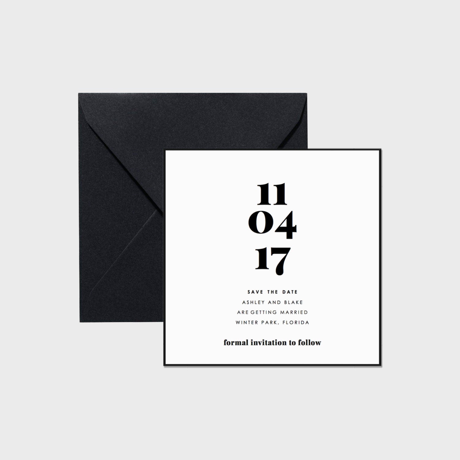 Modern Wedding Save the Date Template: Fairfax Printable (PDF)