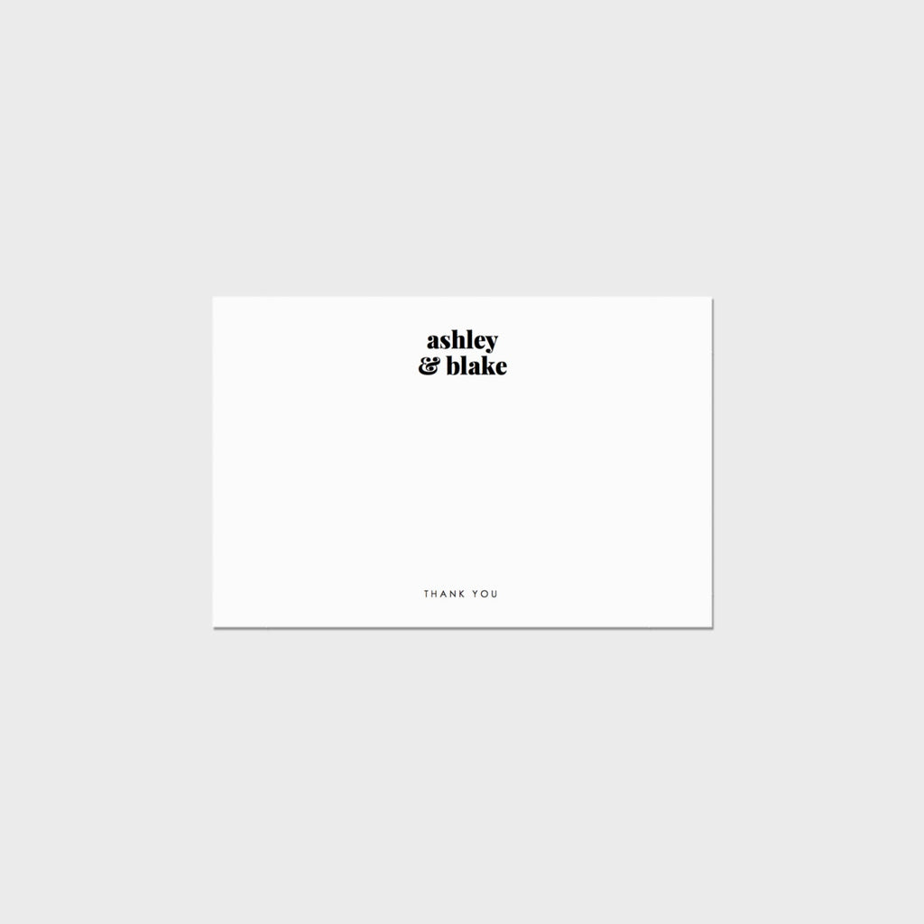Modern Black & White Thank You Card Template: Instant PDF Download