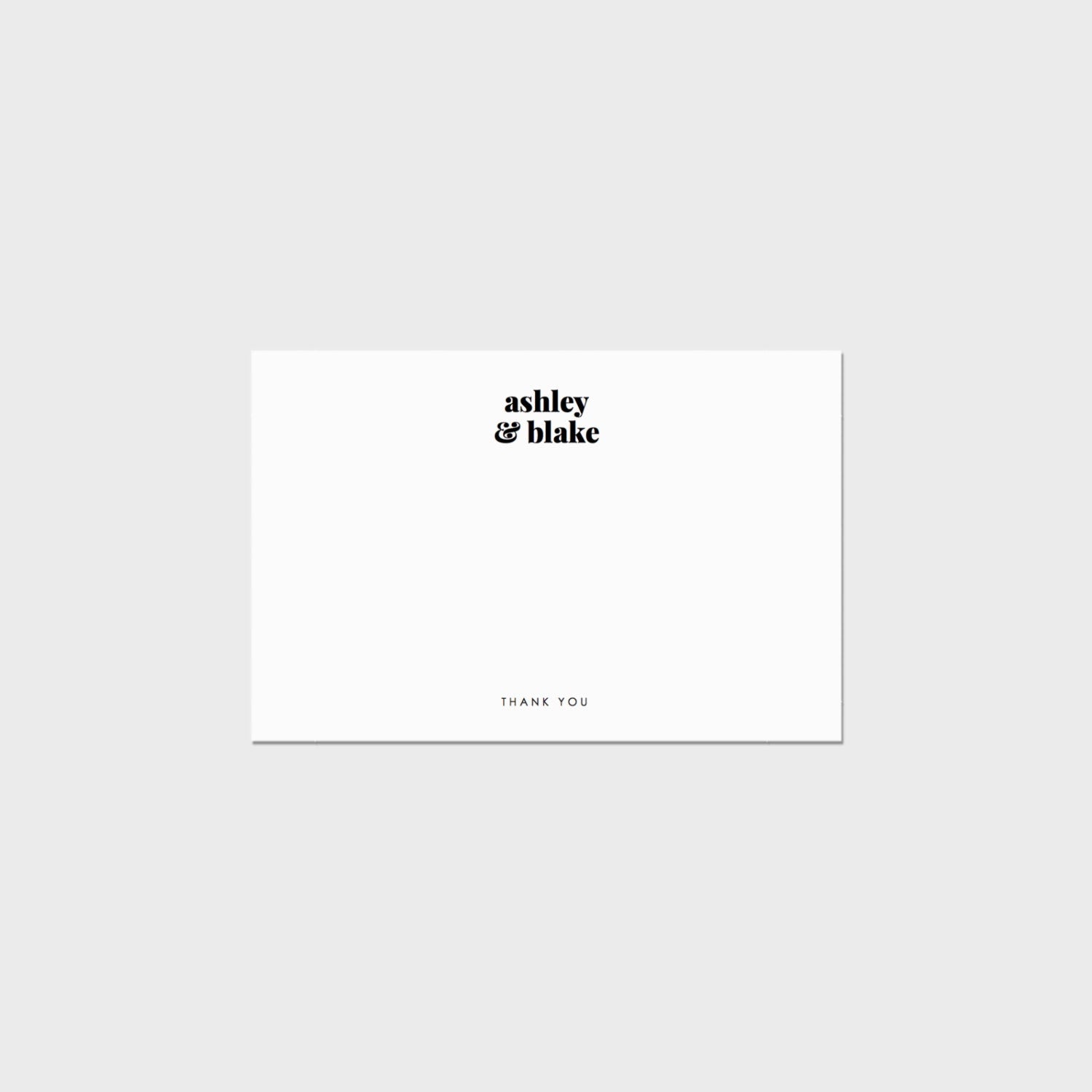 Modern Black & White Thank You Card Template: Instant PDF Download