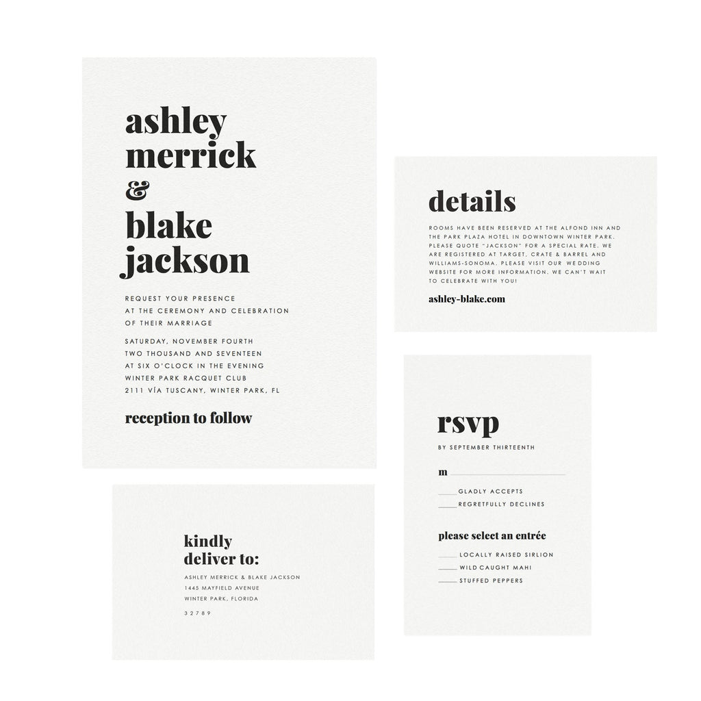 Fairfax Wedding Invitation Template Suite: Editable PDF (Instant Download)