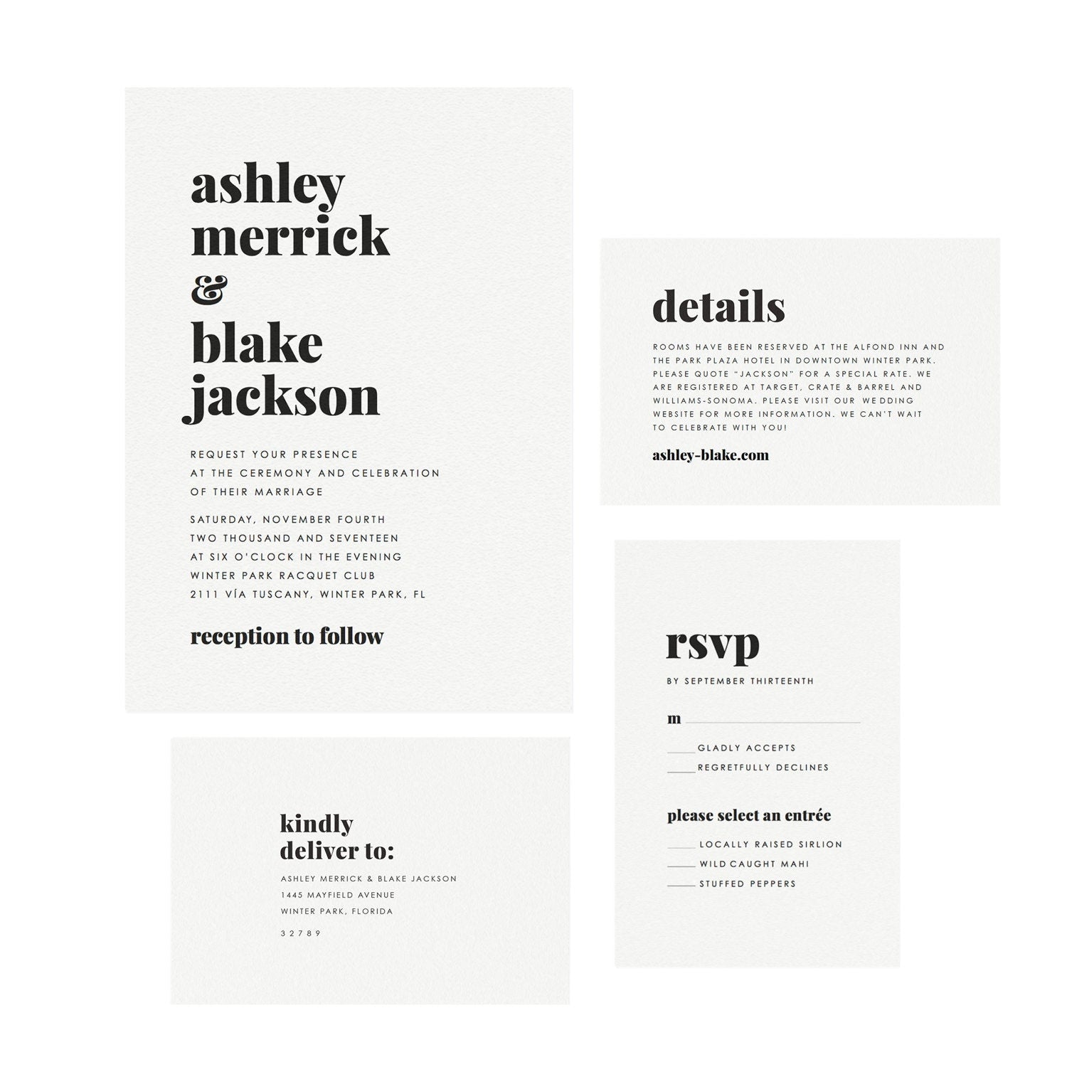 Fairfax Wedding Invitation Template Suite: Editable PDF (Instant Download)