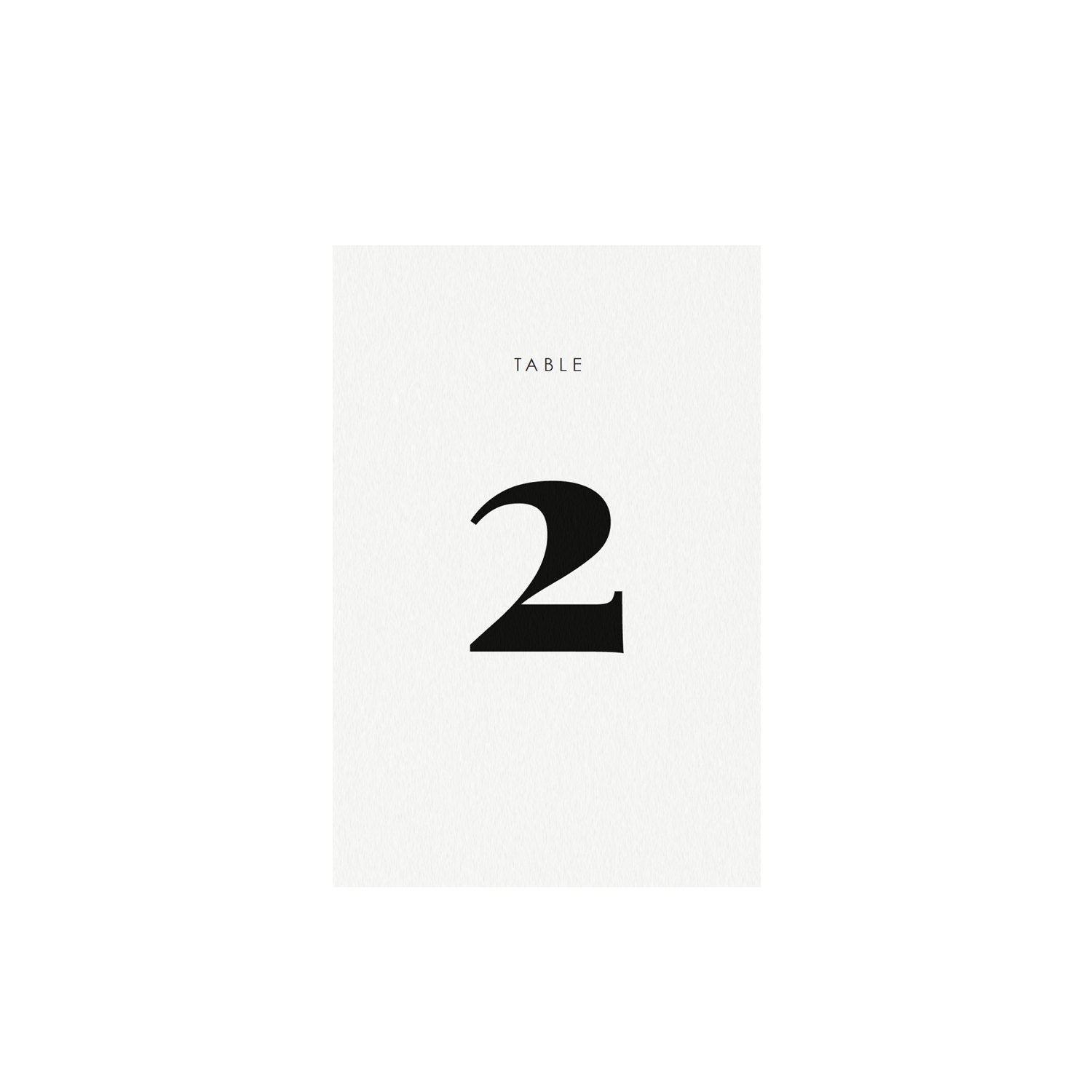 Typographic Wedding Table Number Template: Fairfax, 4x6 (PDF Instant Download)