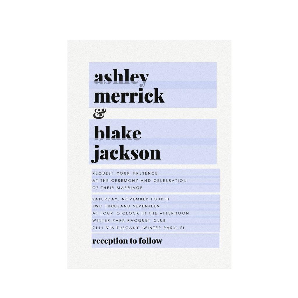 Modern Typographic Wedding Invitation Template (PDF Download)