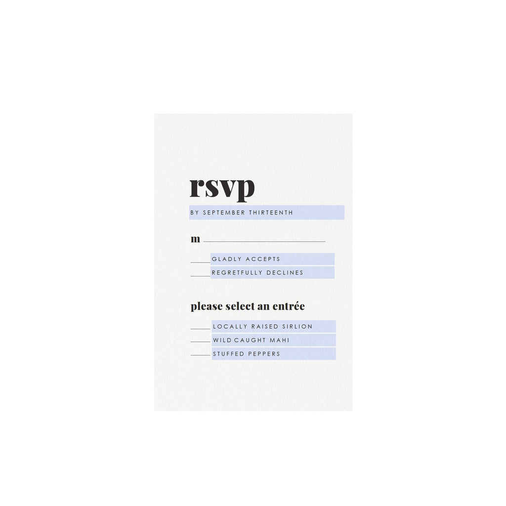 Modern Wedding RSVP Card Template: Fairfax Collection (PDF Download)