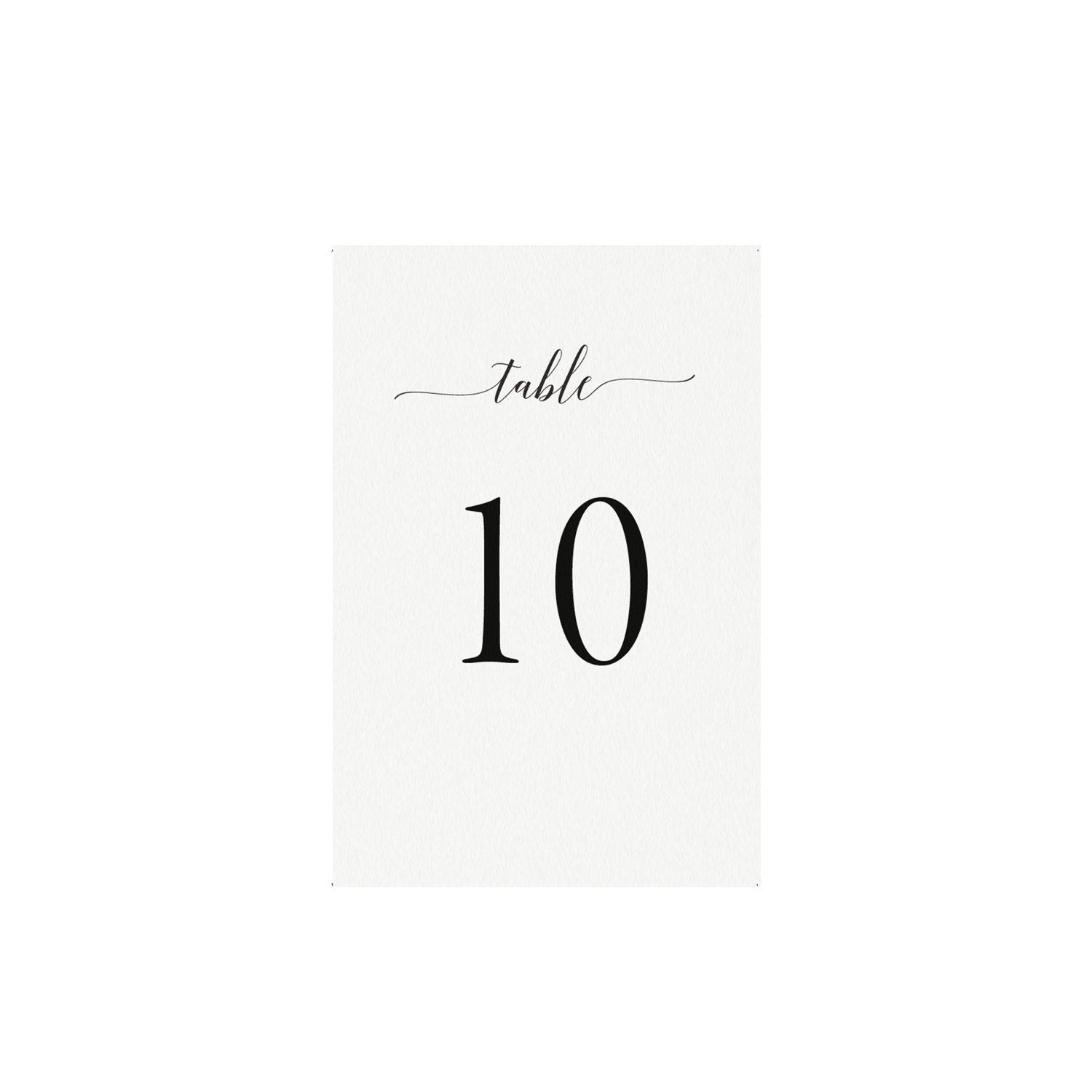 Calligraphy Wedding Table Numbers Template: Editable PDF (Instant Download)