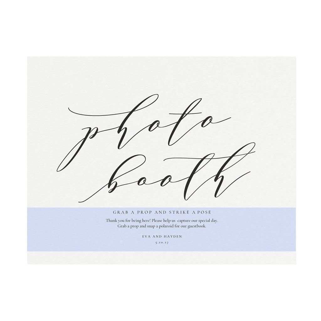 Calligraphy Photo Booth Wedding Sign Template (PDF Instant Download)
