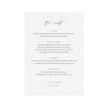 Calligraphy Wedding Menu Template: Minimalist Dinner, 5x7 (PDF)