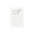 Black Calligraphy Wedding RSVP Card: Minimalist Printable (PDF Instant Download)