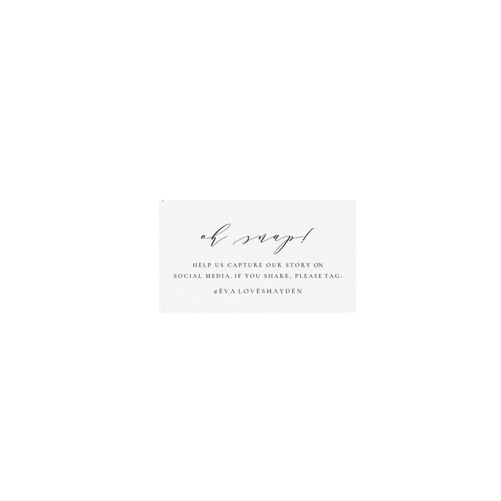 Melia Wedding Social Media Card: Printable Enclosure Card (PDF Template)