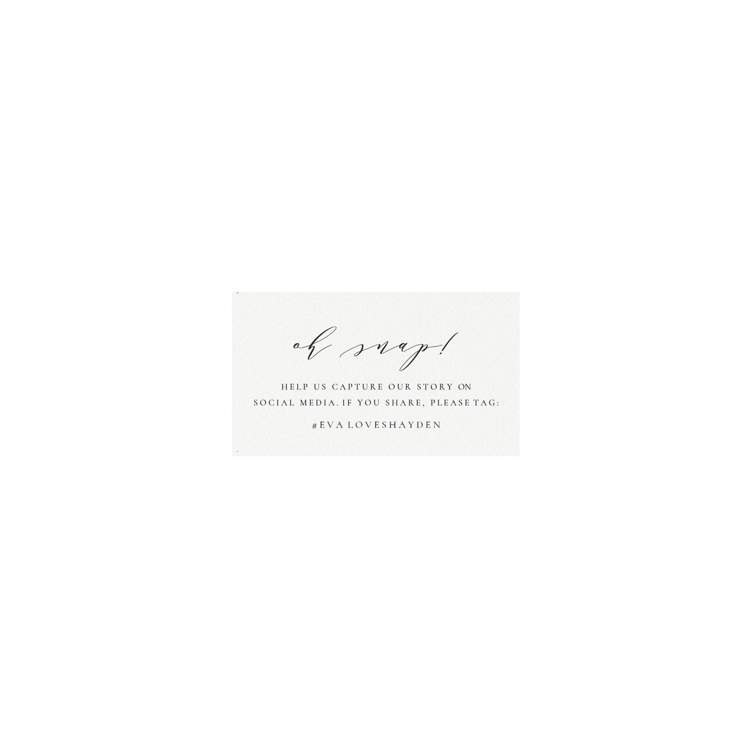 Melia Wedding Social Media Card: Printable Enclosure Card (PDF Template)