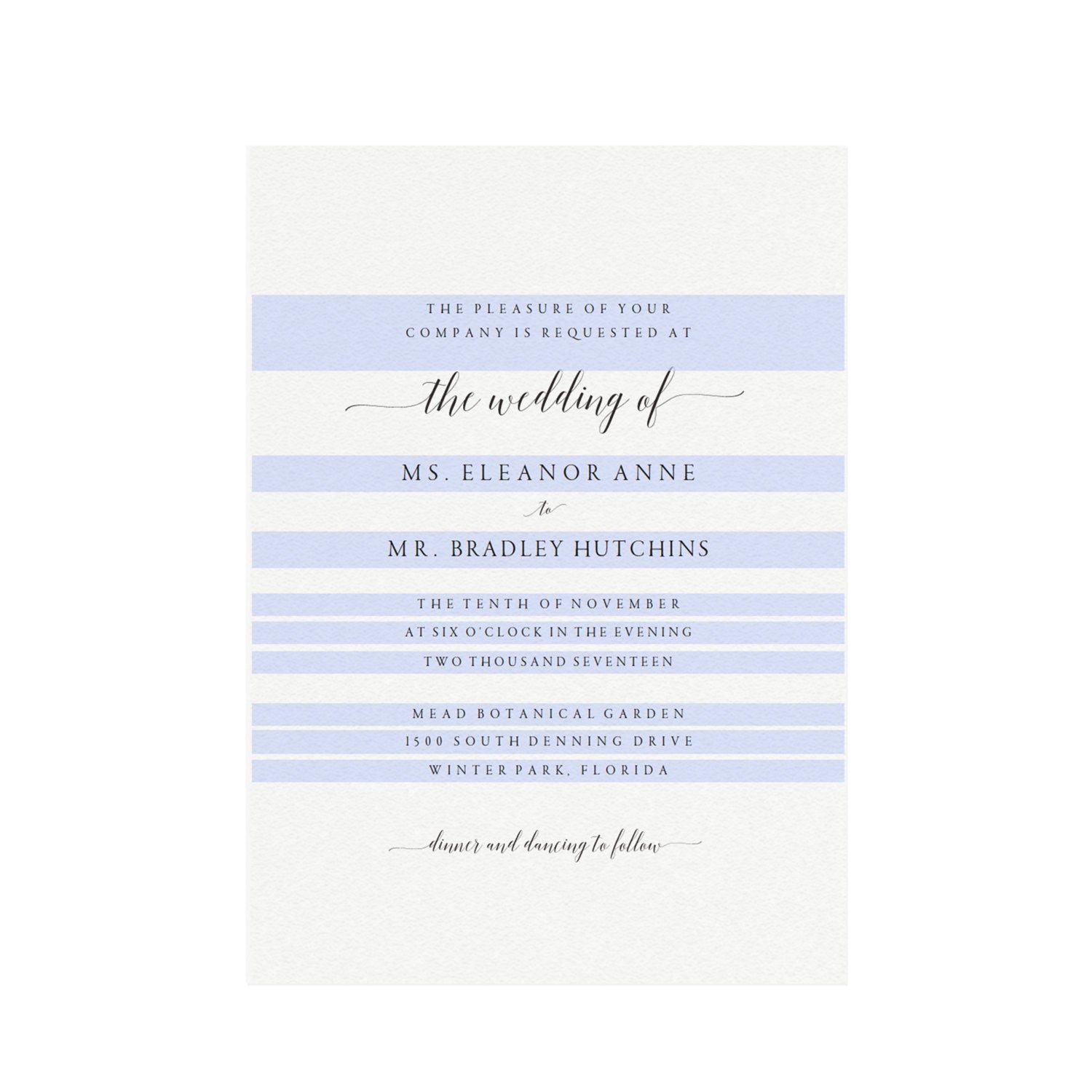 Calligraphy Wedding Invitation Template: Printable 5x7 (PDF Instant Download)