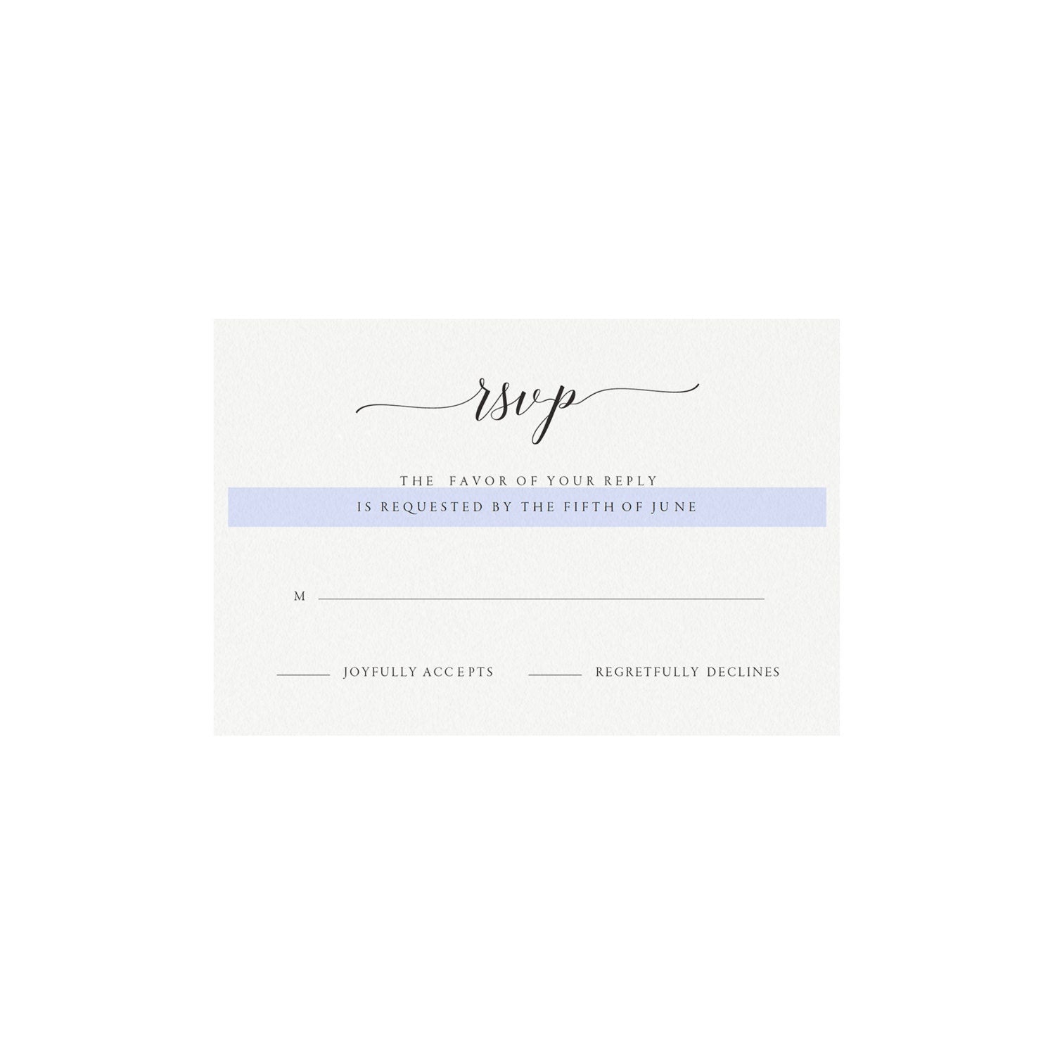 Calligraphy Wedding RSVP Card Template: Editable Printable (PDF)