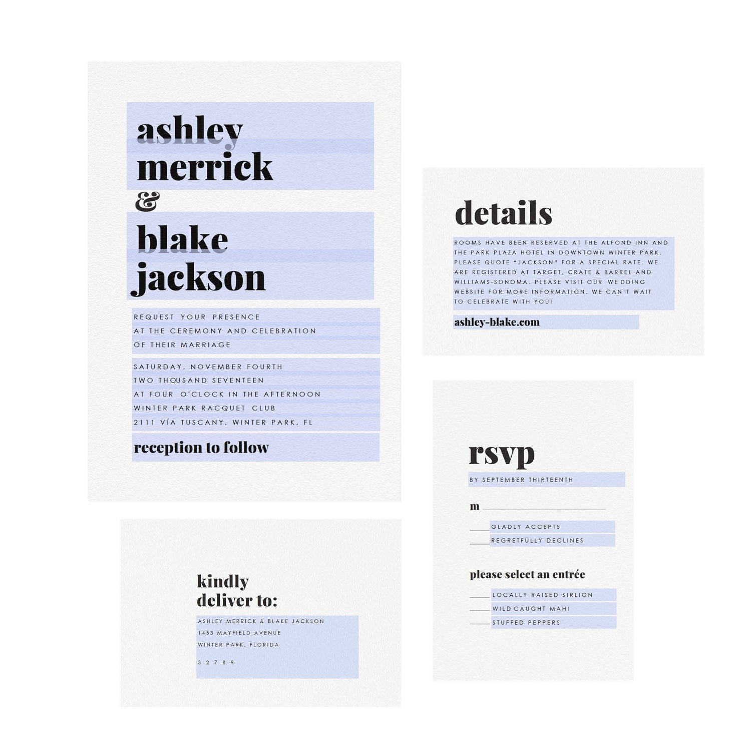 Fairfax Wedding Invitation Template Suite: Editable PDF (Instant Download)