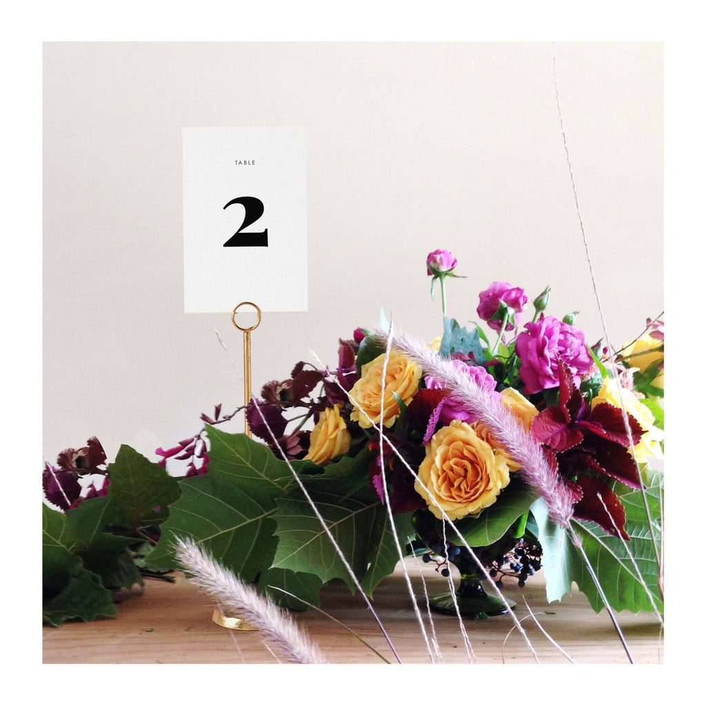 Typographic Wedding Table Number Template: Fairfax, 4x6 (PDF Instant Download)