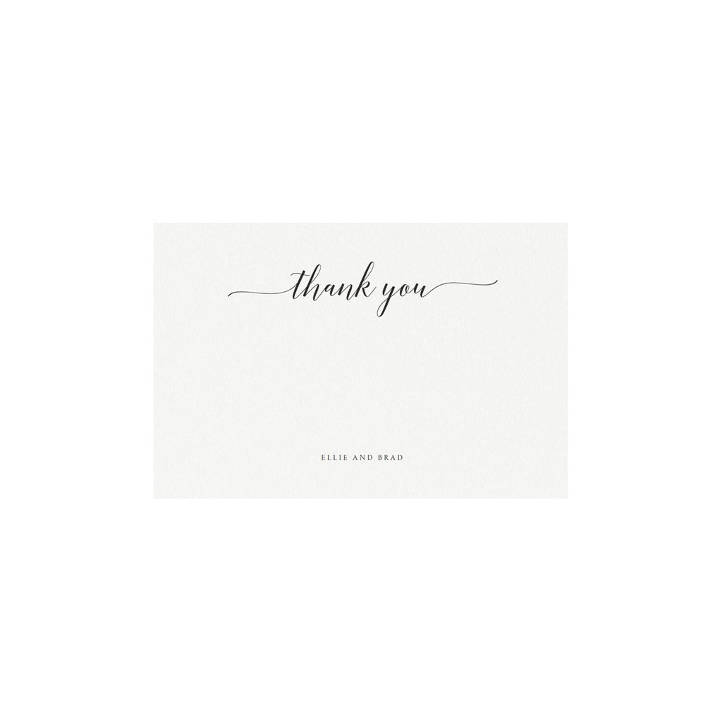 Calligraphy Wedding Thank You Card Template: Adel Printable (PDF)