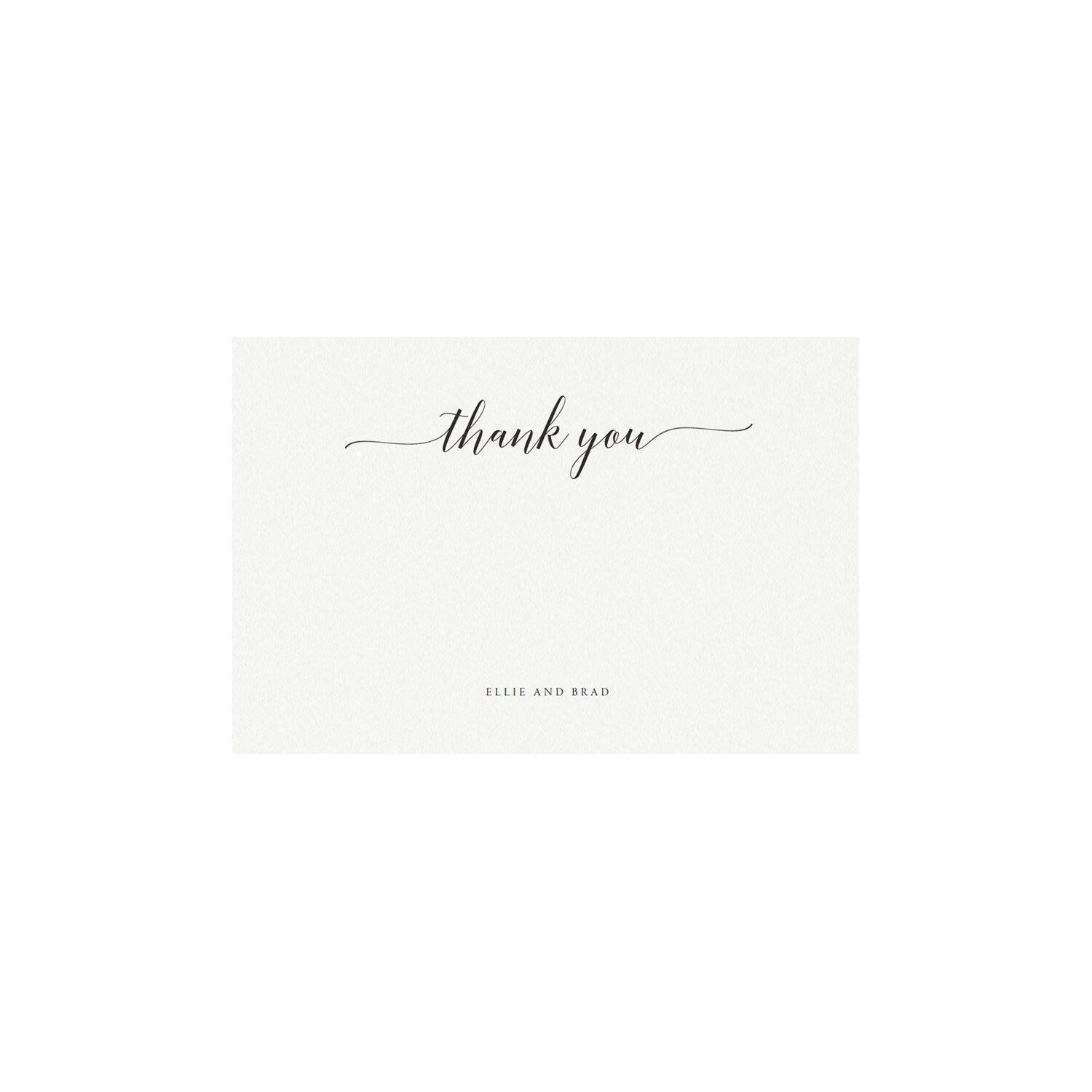 Calligraphy Wedding Thank You Card Template: Adel Printable (PDF)