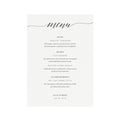 Minimalist Calligraphy Wedding Menu Template, Editable Printable (PDF Instant Download)