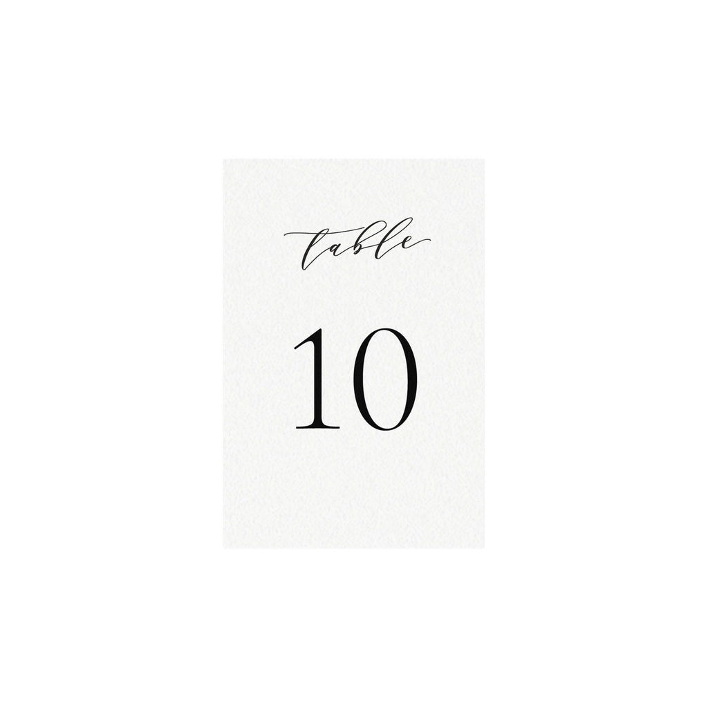 Calligraphy Wedding Table Numbers: Melia Numerical Design (PDF Instant Download)