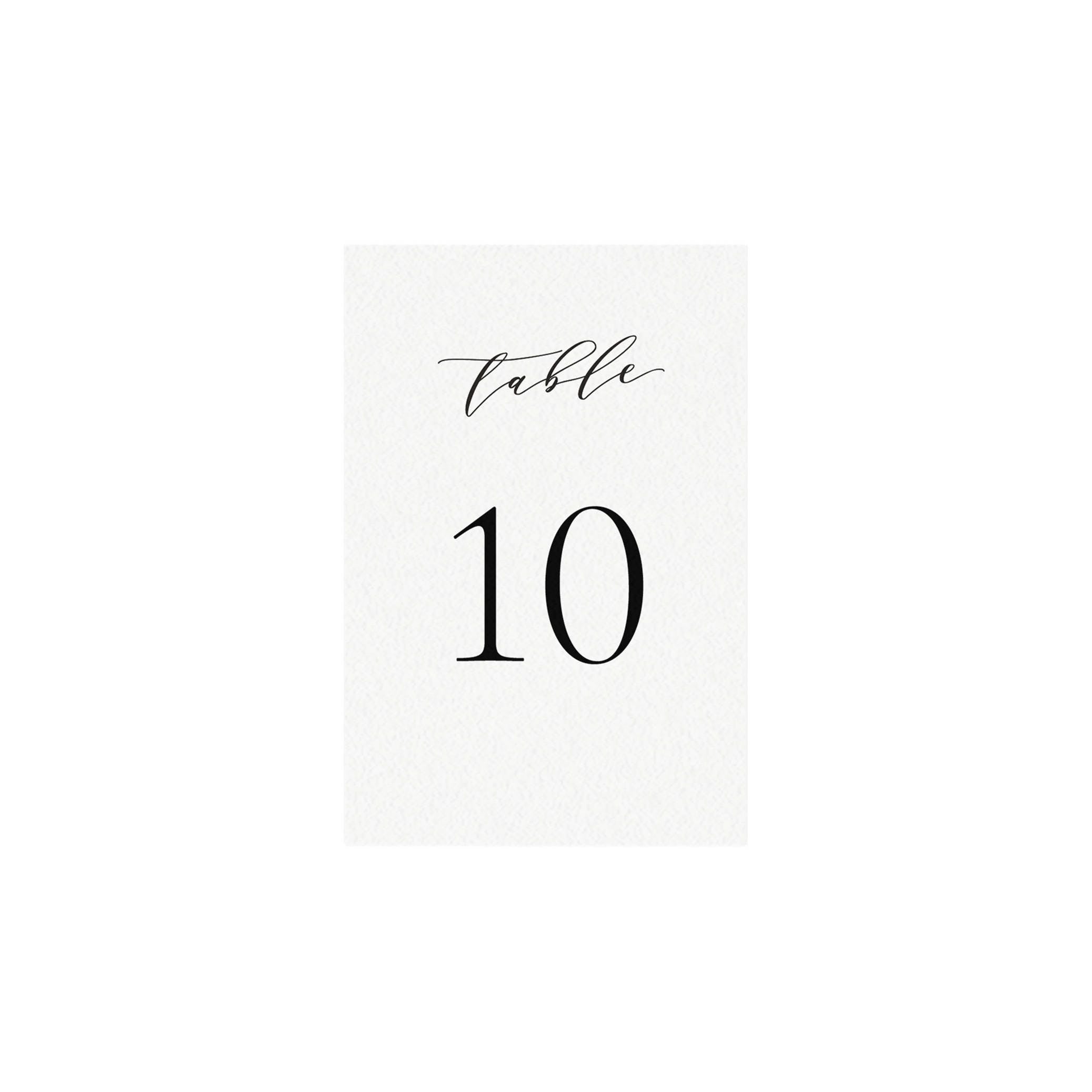 Calligraphy Wedding Table Numbers: Melia Numerical Design (PDF Instant Download)