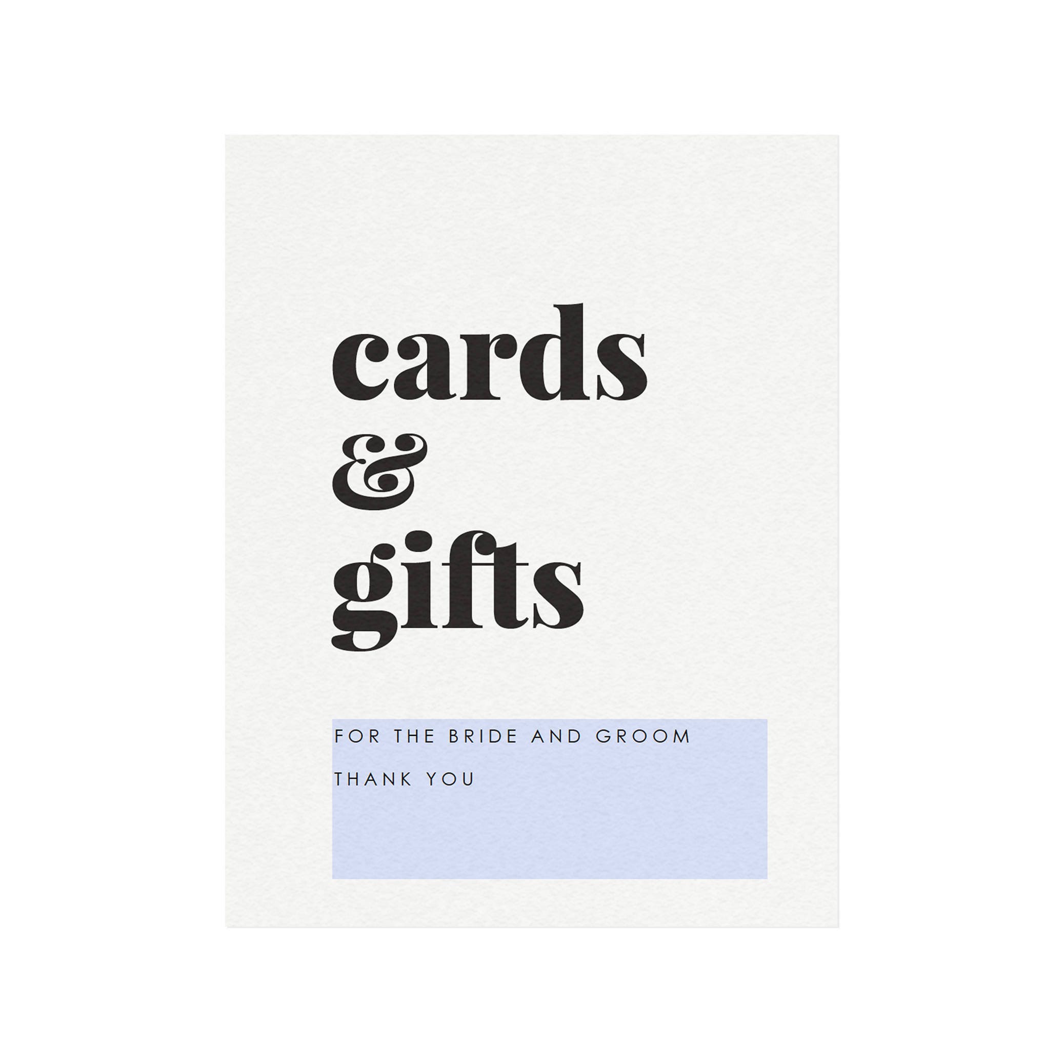 Modern Wedding Cards & Gifts Sign: Minimalist Reception Decor (PDF Instant Download)