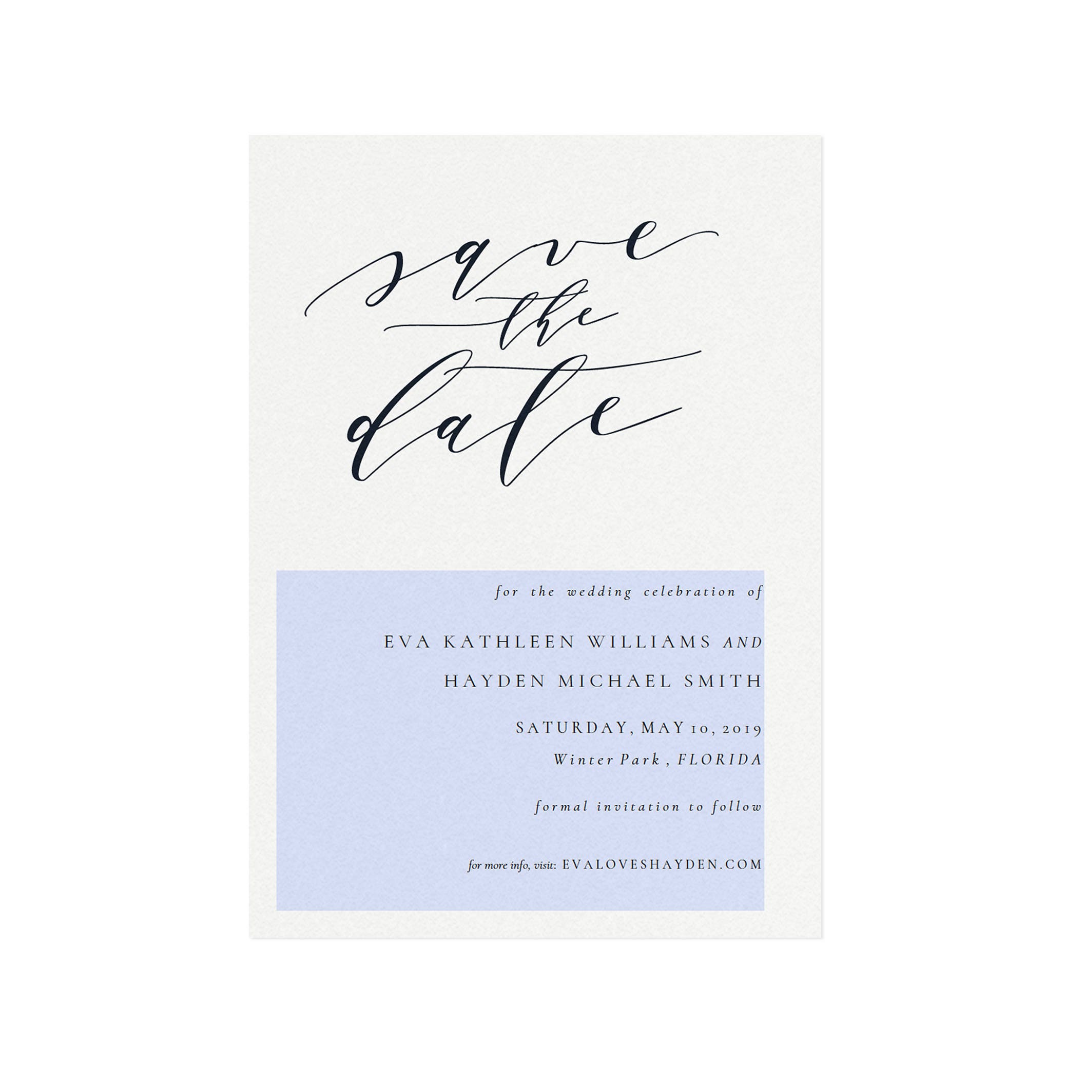 Calligraphy Save the Date Template: Elegant Script (PDF Instant Download)
