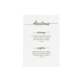 Calligraphy Wedding Directions Card Template (PDF Download)