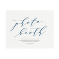 Navy Calligraphy Photo Booth Sign: Wedding Reception Printable (PDF)