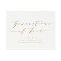 Generations of Love Wedding Sign: Gold Calligraphy (PDF Download)