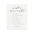 Calligraphy Wedding Order of Events Sign: Melia Suite (PDF Download)
