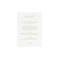 Gold Calligraphy Wedding Menu Template: Minimalist 5x7 (PDF Instant Download)