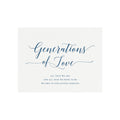 Navy Blue Calligraphy 'Generations of Love' Wedding Sign (PDF Download)
