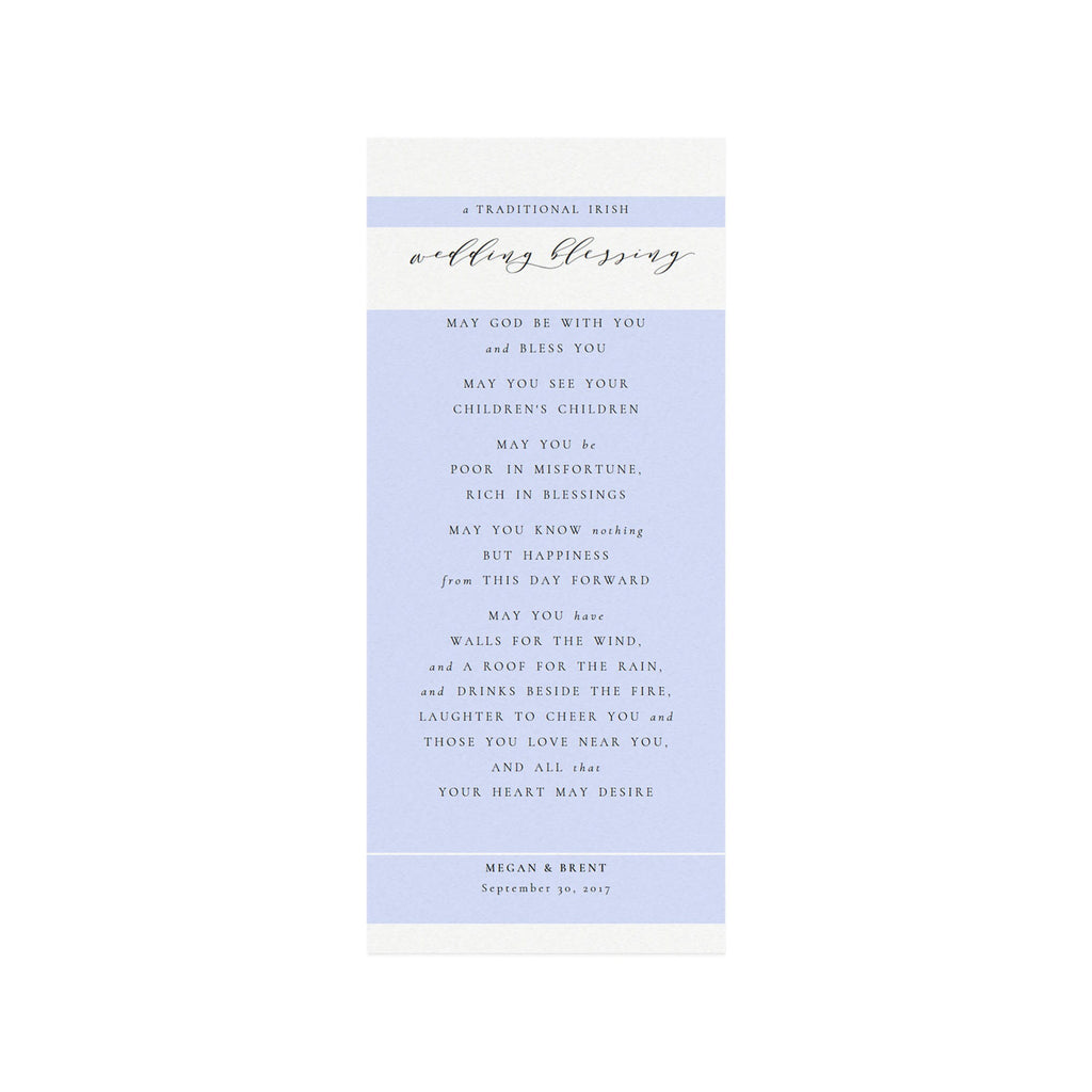 Calligraphy Wedding Blessing Template: Melia Printable (PDF Download)