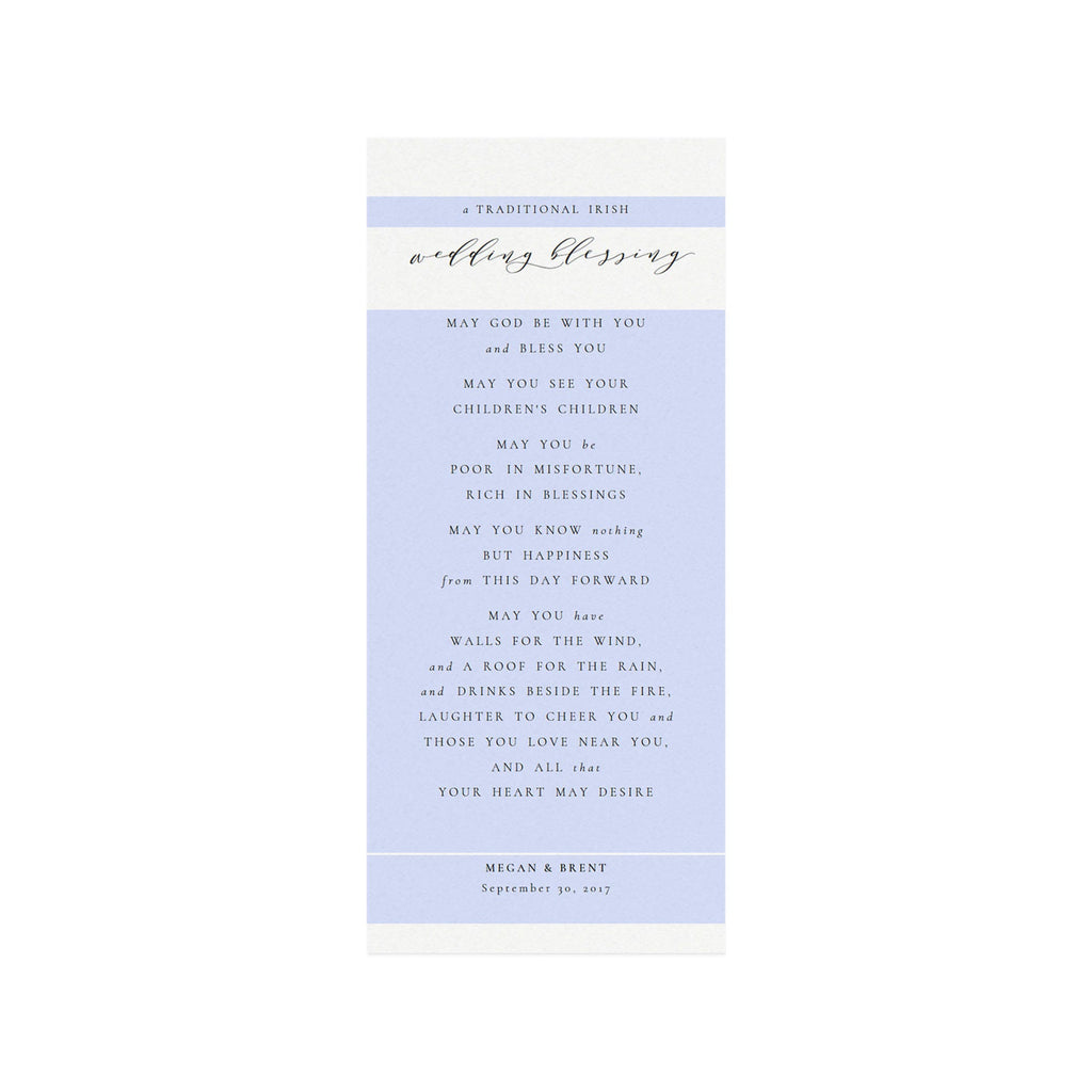 Calligraphy Wedding Blessing Template: Melia Printable (PDF Instant Download)