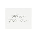Calligraphy Favor Sign: Slate Gray Wedding Reception (PDF Download)