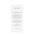 Calligraphy Wedding Menu Template: Black, Minimalist (PDF Download)