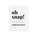 Modern Wedding Social Media Sign: Minimalist Oh Snap Template (PDF Instant Download)