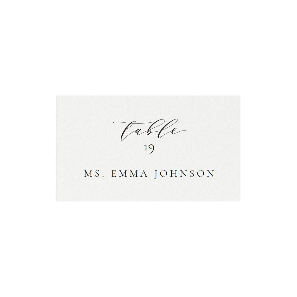 Melia: 3.5x2 Escort Card Template, Avery 5302, Calligraphy Escort Card, Classic Wedding, Simply Editable Place Card, PDF Instant Download
