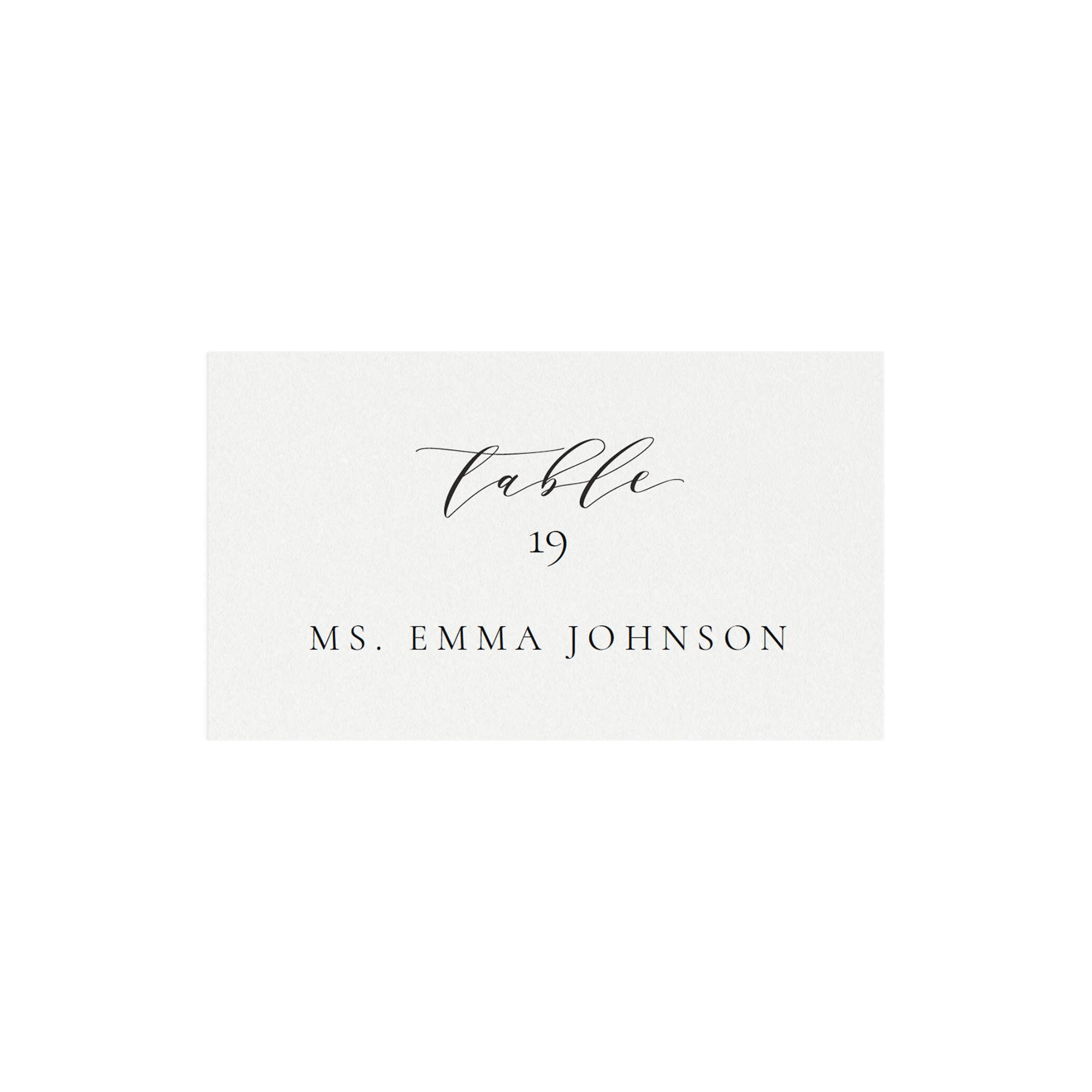 Melia: 3.5x2 Escort Card Template, Avery 5302, Calligraphy Escort Card, Classic Wedding, Simply Editable Place Card, PDF Instant Download
