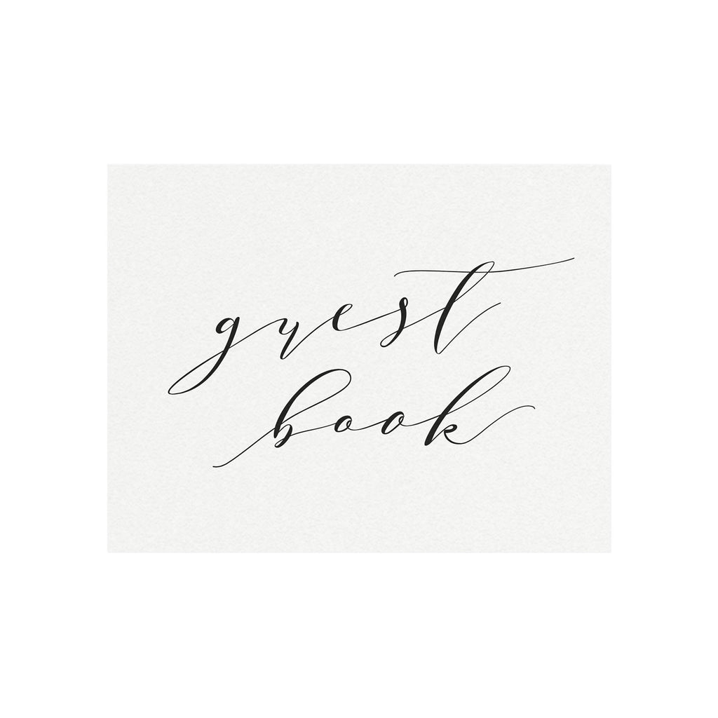 Elegant Wedding Guest Book Sign: Melia Calligraphy (PDF Instant Download)