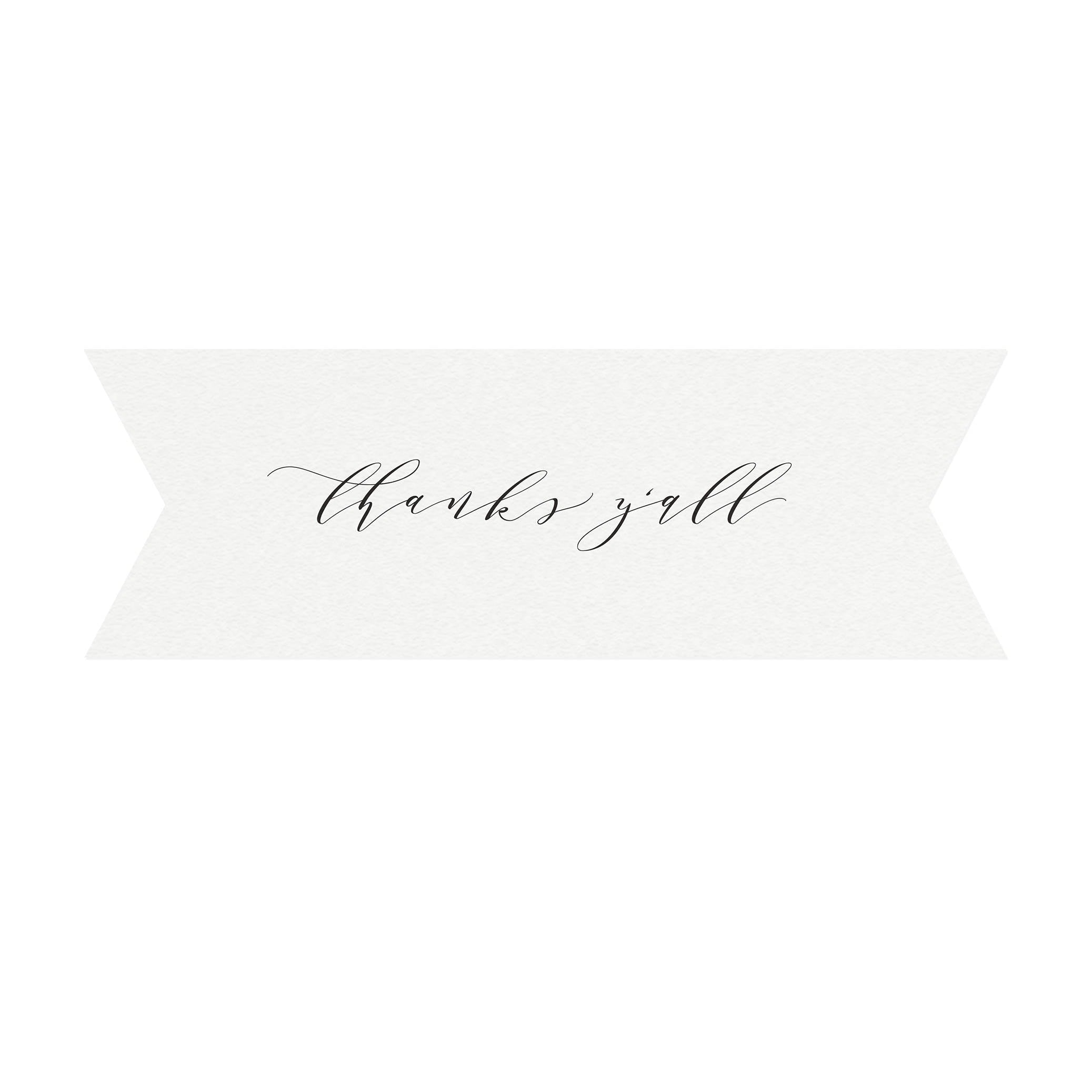 Printable Thanks Y'all Banner, Wedding Shower Sign (PDF Download)