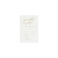Gold Calligraphy Wedding RSVP Card: Minimalist Reply Template (PDF)