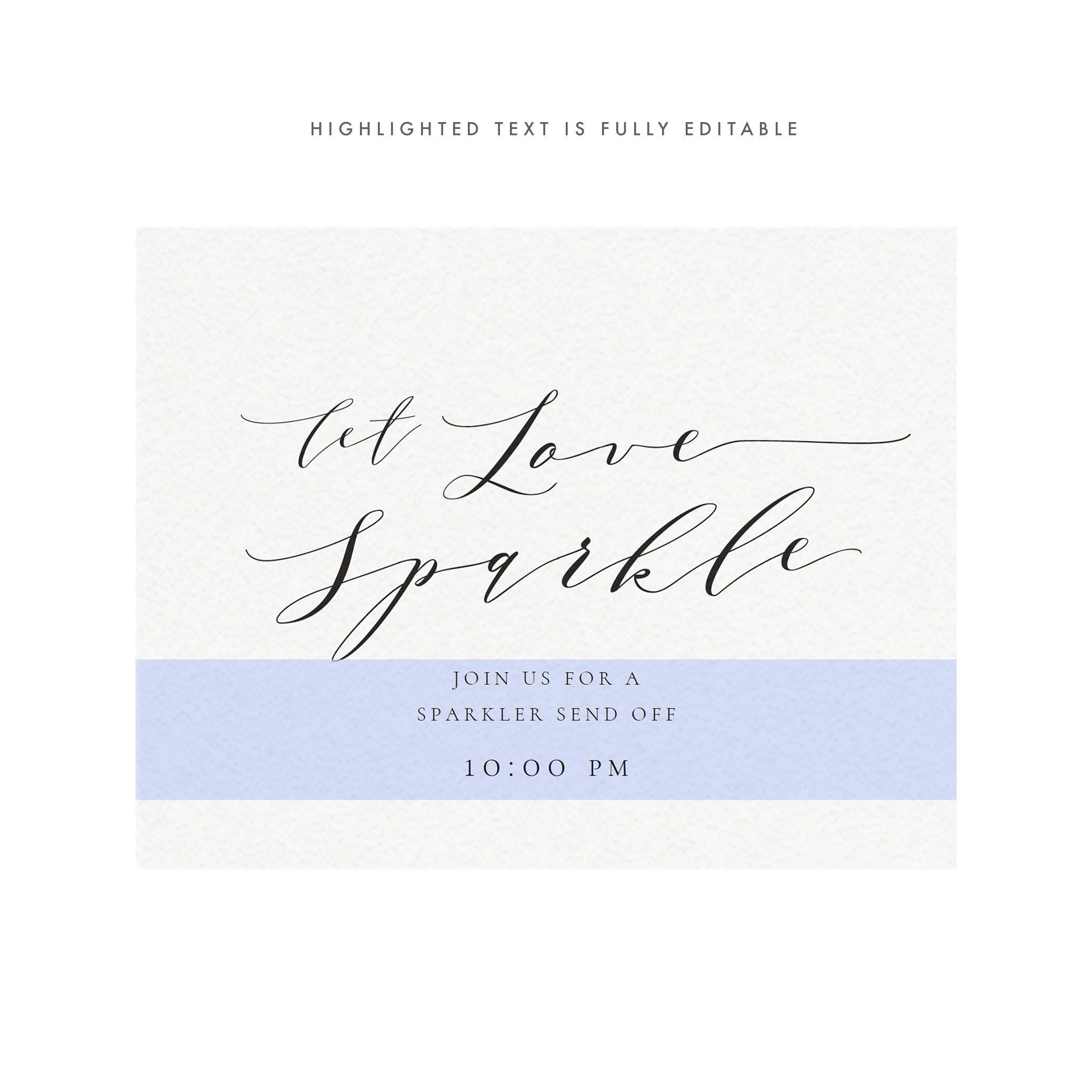 Melia: Sparkler Send Off Sign in Black, 5x7, 8x10, 11x14, Let Love Sparkle, Wedding Sign, Template, Reception Sign, PDF Instant Download