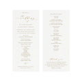 Gold Calligraphy Wedding Program Template: Elegant 4x9 (PDF Download)