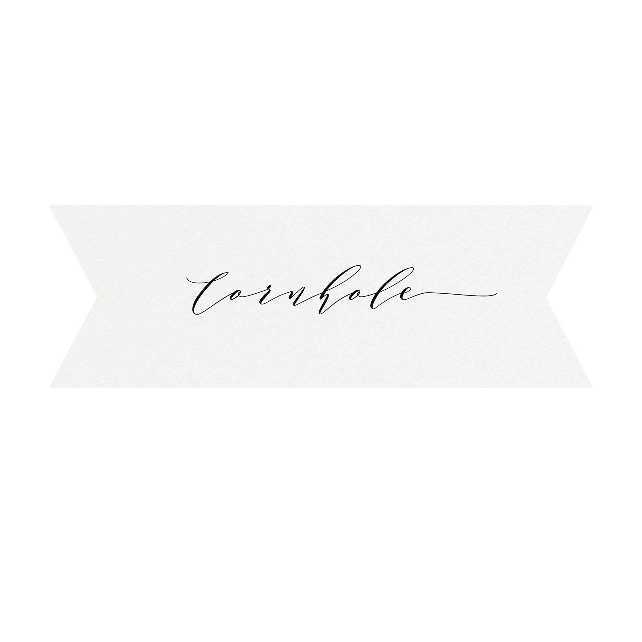 Calligraphy Cornhole Banner, Reception Game Sign (PDF Instant Download)